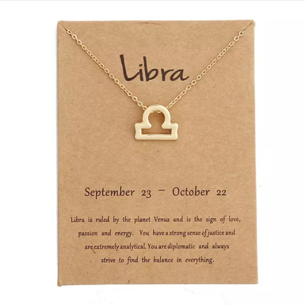NWT Gold Libra Necklace